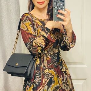 Buffalo David Bitton Paisley Long Sleeve Dress